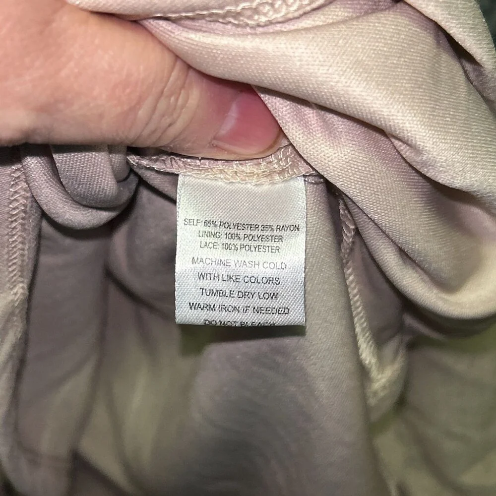 Indigo Rose Beige 2X Bohemian Lined Dress - Picture 6 of 9